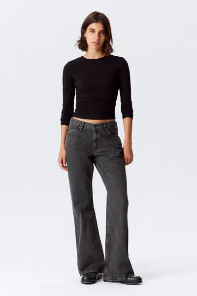 Weekday Helix Low Rise Relaxed Flared Leg Jeans
