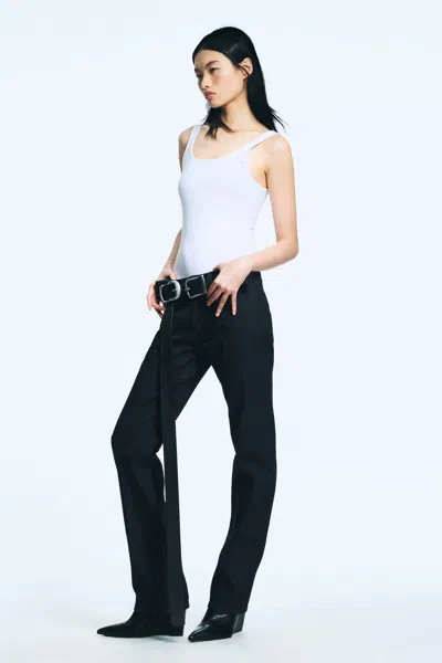 Weekday Jay Low Rise Slim Straight Leg Jeans In Blue