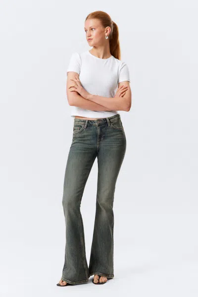 Weekday Katsumi Low Rise Slim Flared Leg Jeans