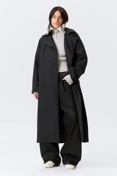 Weekday Kia Oversized Wool-blend Double-breasted Coat