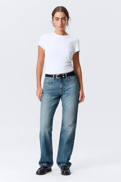 Weekday Laika Mid Rise Regular Straight Leg Jeans