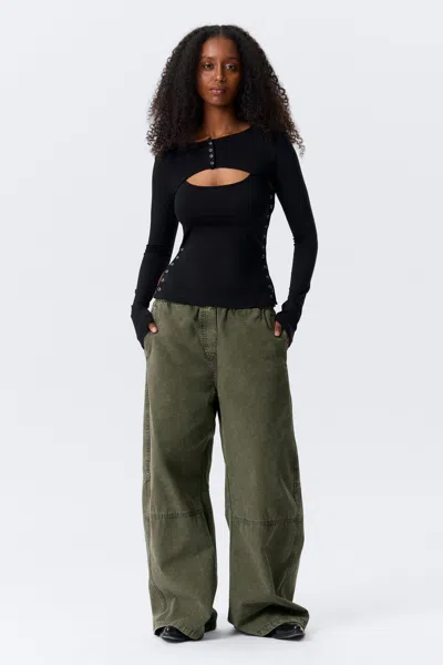 Weekday Layered Two-piece Bolero Singlet In Black