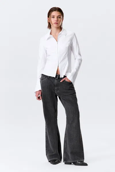 Weekday Long-sleeved Fitted Zip Shirt