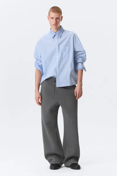 Weekday Loose Fit Scuba Sweatpants In Gray