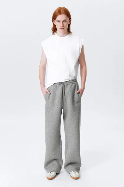 Weekday Loose Fit Scuba Sweatpants In Gray