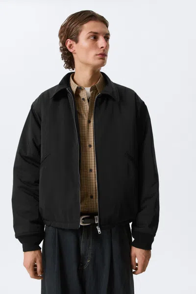 Weekday Loose Fit Zip Jacket In Black