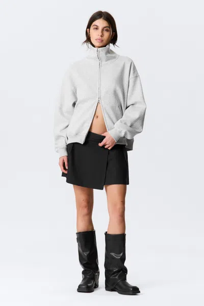 Weekday Loose Funnel Neck Zip Cardigan