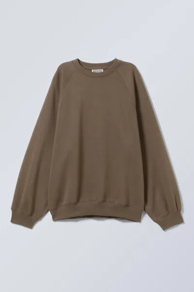 Weekday Loose Heavy Jumper In Brown