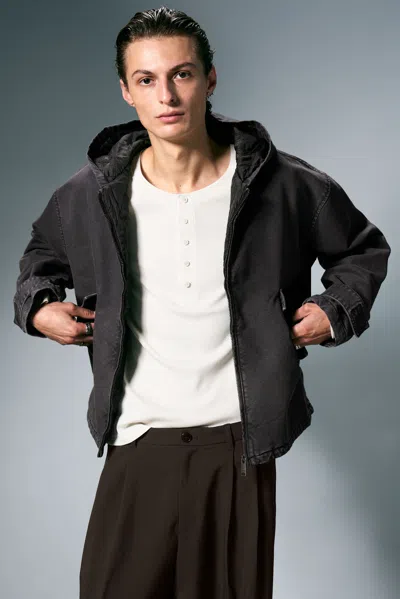 Weekday Loose Hooded Canvas Jacket