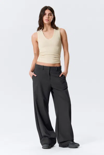 Weekday Low-waisted Loose Fit Suit Trousers