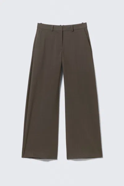 Weekday Low-waisted Loose Fit Suit Trousers In Multi