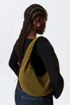 Weekday Medium Rounded Shoulder Bag In Green