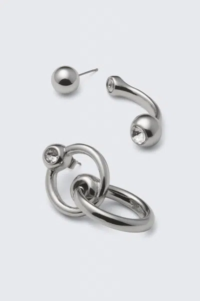 Weekday Mixed Pierce Hoop Earrings