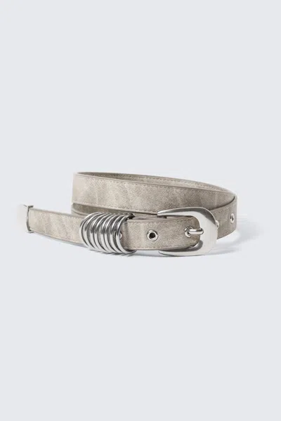 Weekday Multi D-ring Faux Leather Belt In Sand