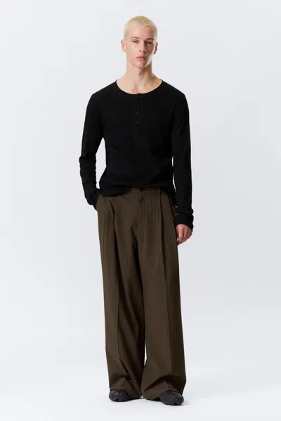 Weekday Nate Loose Fit Pleated Suit Trousers
