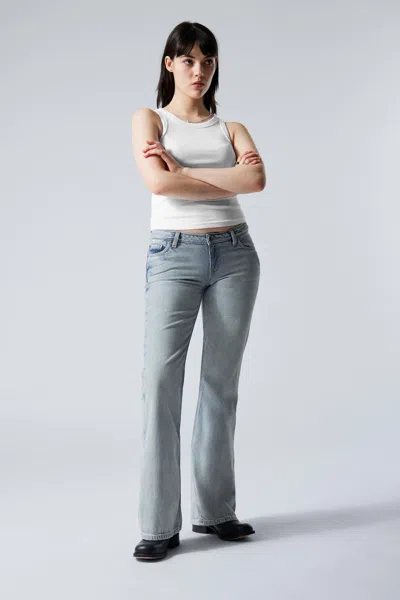 Weekday Nova Low Rise Slim Bootcut Leg Jeans In Blue