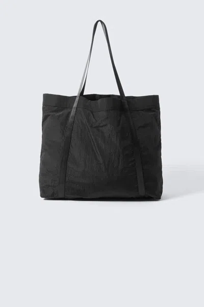 Weekday Nylon Tote Bag In Black
