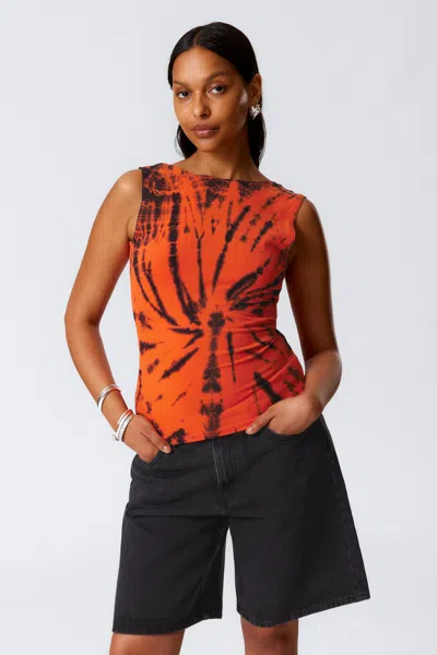 Weekday Open Back Boat-neck Tank Top