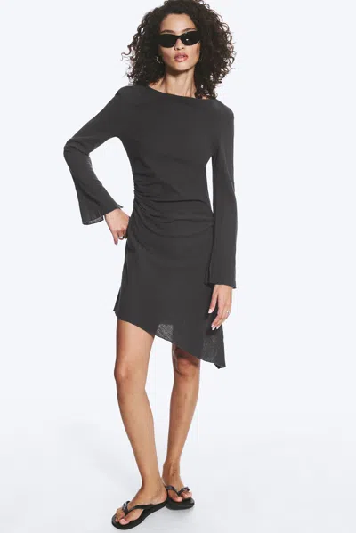 Weekday Open Back Mini Dress In Grey