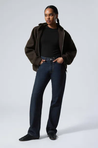 Weekday Orbit Regular Waist Straight Jeans In Blue