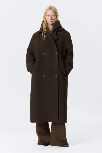 Weekday Oversized Double-breasted Wool Blend Coat