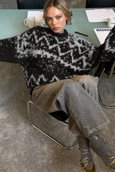 Weekday Oversized Fair Isle Knit Sweater