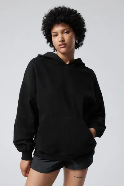 Weekday Oversized Heavyweight Hoodie In Black