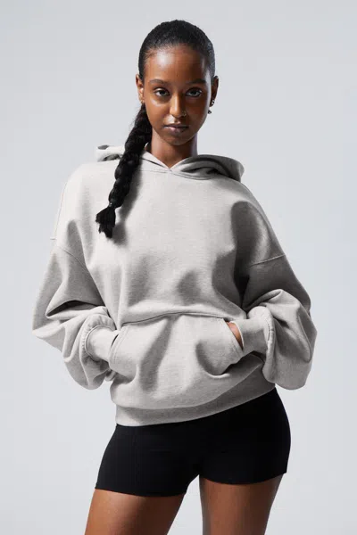 Weekday Oversized Heavyweight Hoodie In Gray