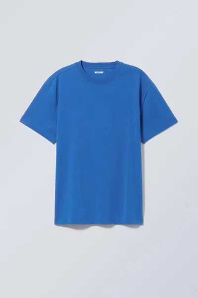 Weekday Oversized Heavyweight T-shirt In Blue