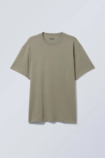 Weekday Oversized Heavyweight T-shirt In Green