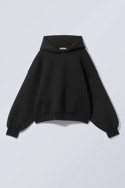 Weekday Oversized Scuba Hoodie In Black
