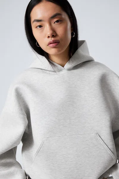Weekday Oversized Scuba Hoodie In White