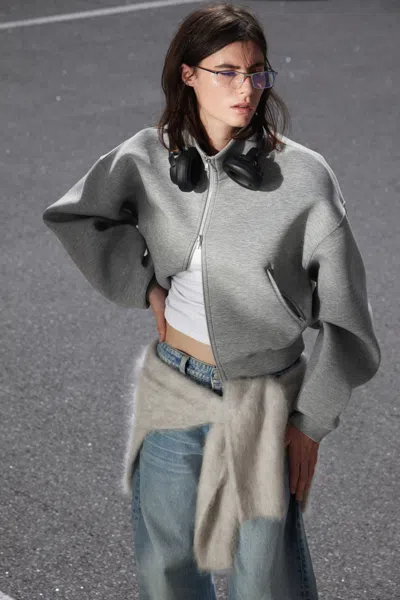 Weekday Oversized Scuba Zip Jacket