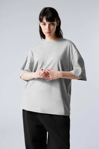 Weekday Oversized T-shirt In Grey