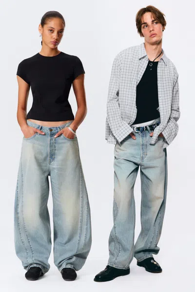 Weekday Panelled Loose Fit Baggy Leg Unisex Jeans