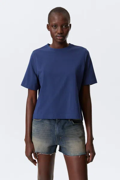 Weekday Perfect Boxy T-shirt In Blue