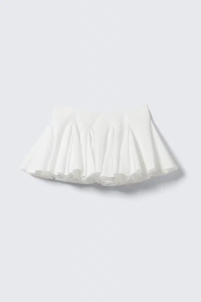 Weekday Pleated Cotton Mini Skirt
