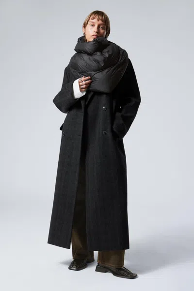 Weekday Recycled Down Padded Triangle Scarf In Black