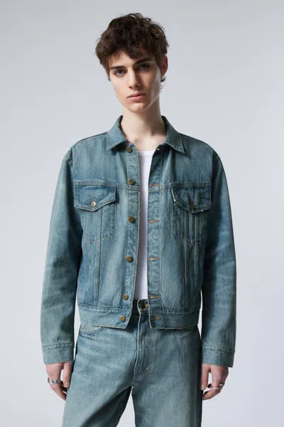 Weekday Regular Fit Denim Trucker Jacket In Blue