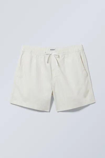 Weekday Olsen Regular Fit Shorts In Beige-neutral