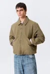 Weekday Relaxed Boxy Zip Jacket In Sand