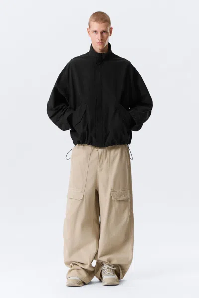 Weekday Relaxed Sporty Utility Jacket In Black