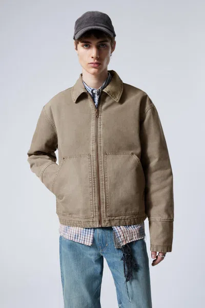 Weekday Relaxed Utility Jacket In Green
