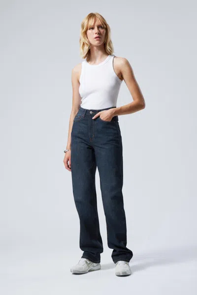Weekday Rowe Extra High Straight Jeans In Blue