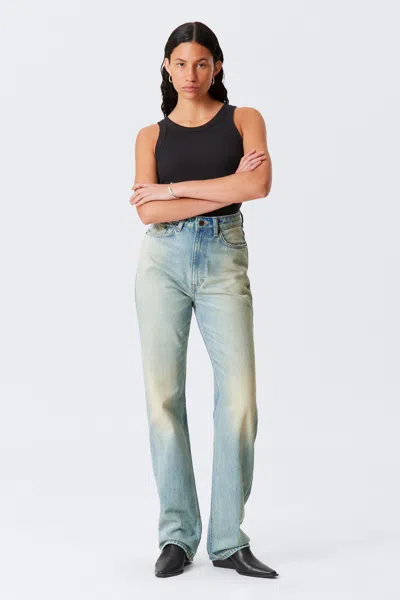 Weekday Rowe Super High Waisted Regular Straight Leg Jeans