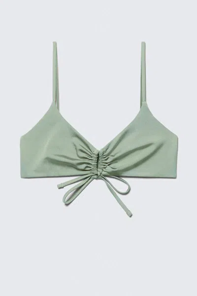 Weekday Ruched Triangle Bikini Top