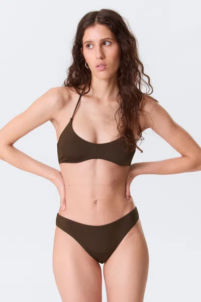 Weekday Scoop Bikini Bottoms In Brown