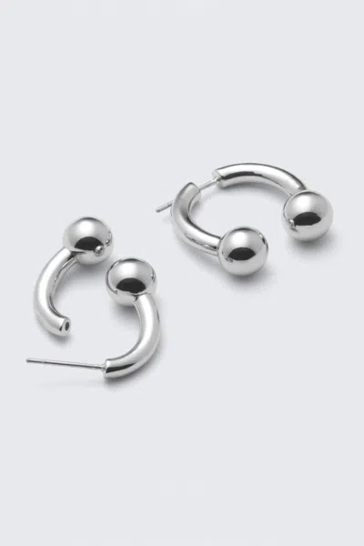 Weekday Sculptural Open-ended Hoop Earrings
