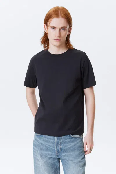 Weekday Short Boxy Heavyweight T-shirt In Blue