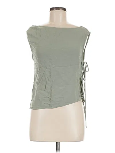 Pre-owned Weekday Sleeveless Blouse In Green